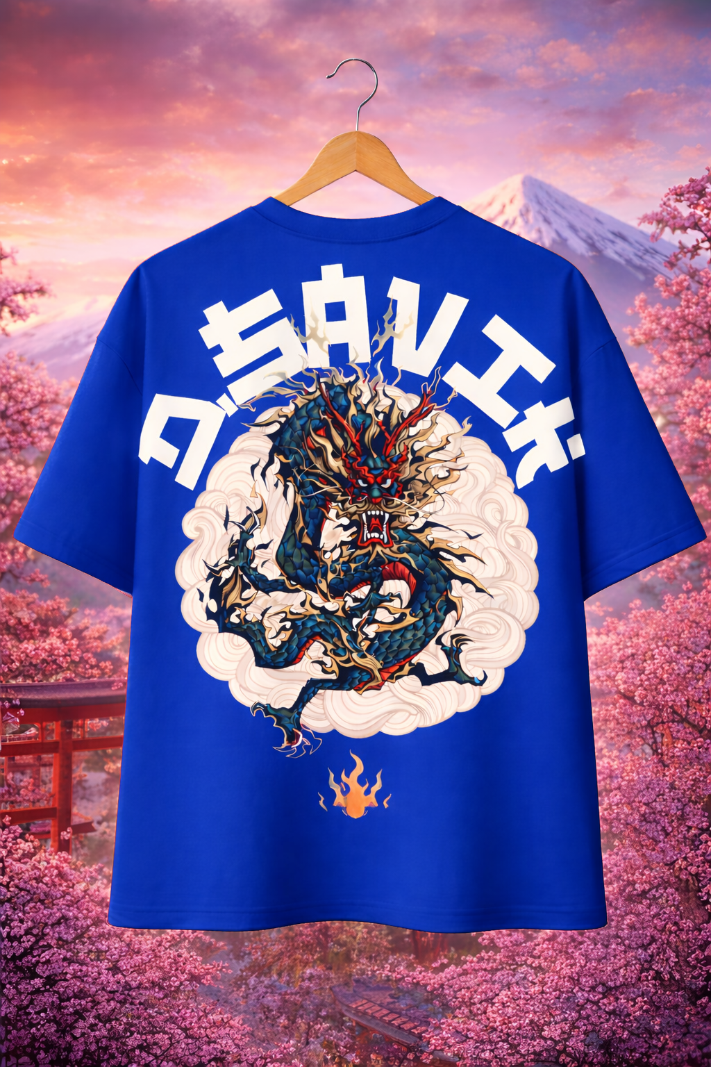 Dragon Fury Oversized Graphic T-Shirt – Japanese Streetwear Style