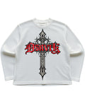 Off-white waffle knit oversized full-sleeve Front Design